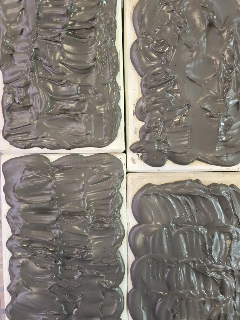 Plaster slab for wedging and reclaiming pottery clay