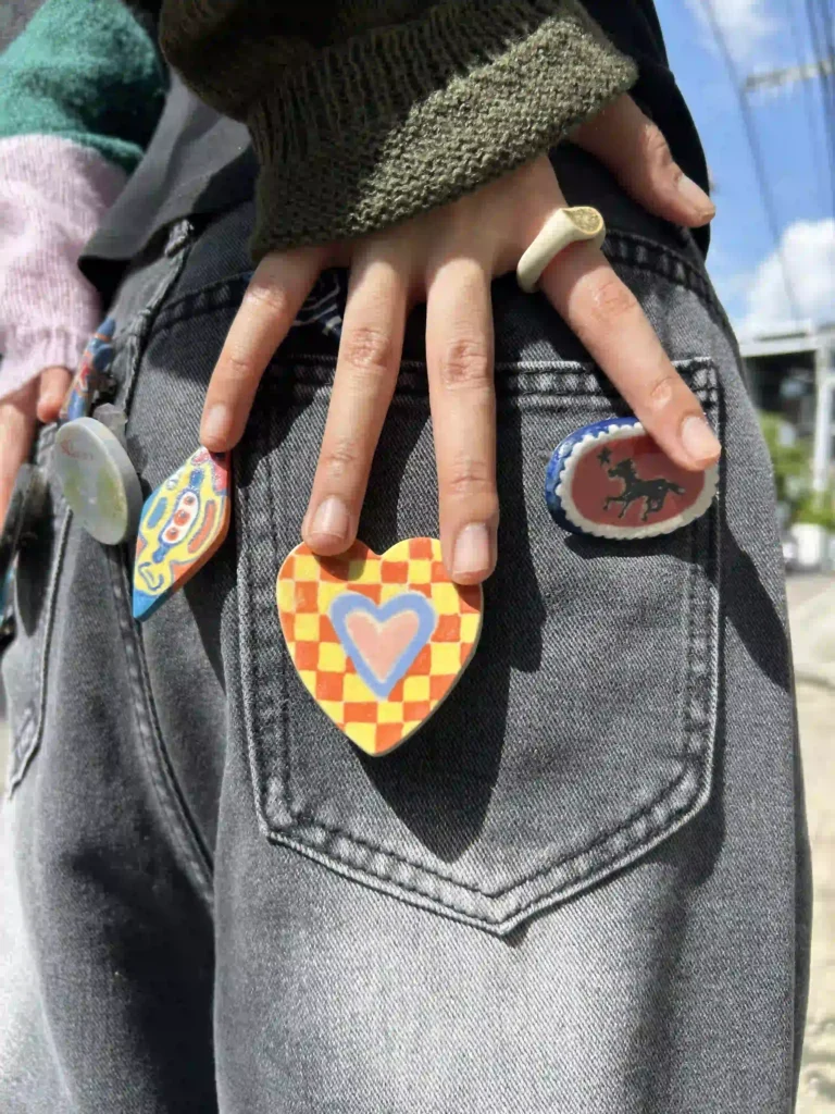 cute handmade ceramic pins