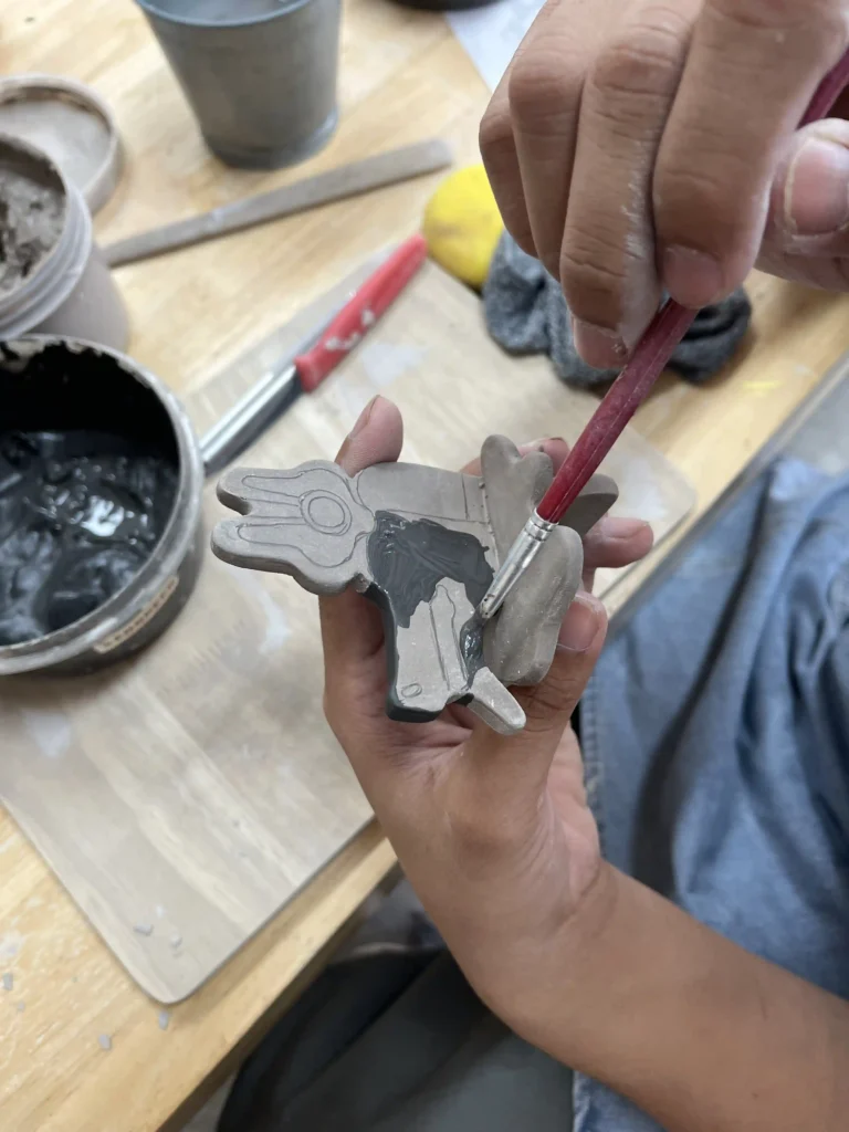 Tiny ceramic sculpture in Egypt theme