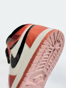Nike air jordan ceramic sculpture in black and red