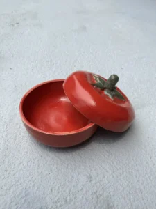 Handmade big Tomato ceramic jar