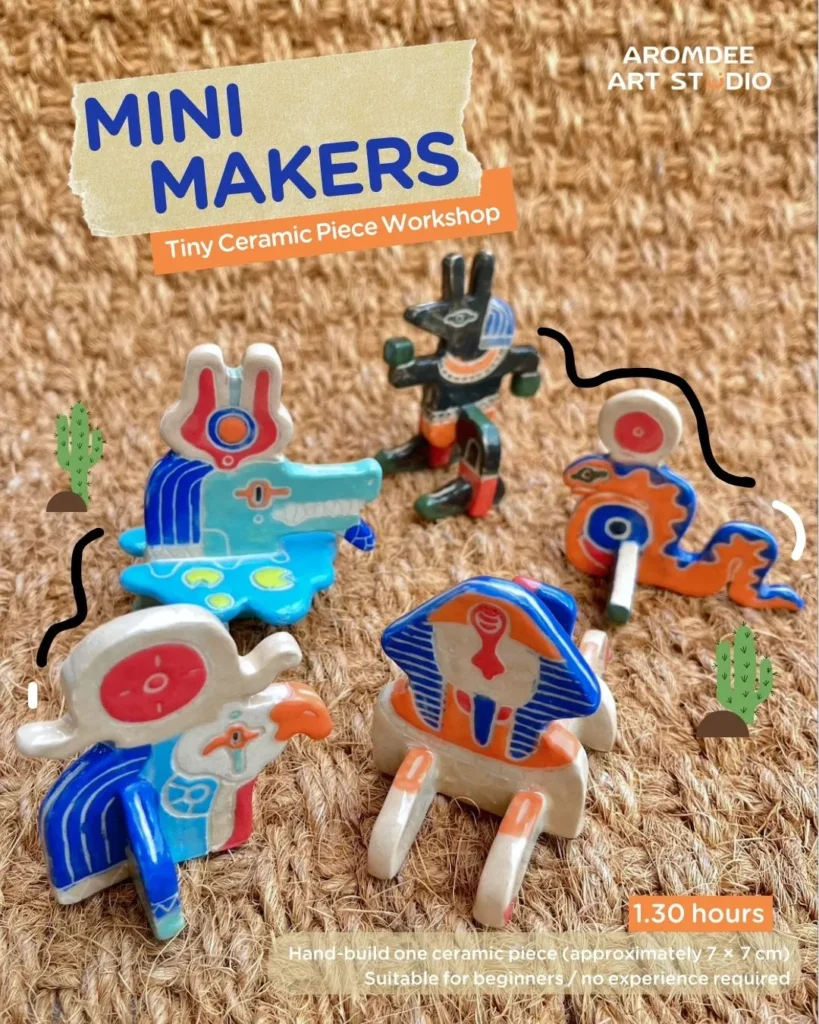 Tiny ceramic sculpture in Egypt theme
